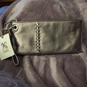 NWT HOBO Metallic Silver Clutch/wristlet